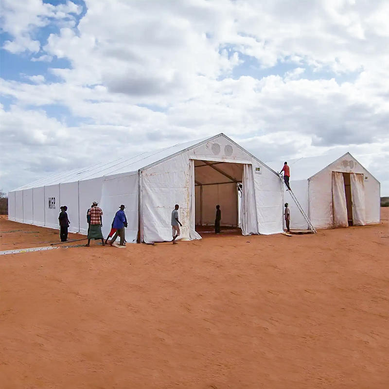 IFRC/ICRC/WFP/IOM Standart Yangına Dayanıklı UV Dayanımlı 10x24m Çadır Mobil Depolama Üniteleri(MSU)