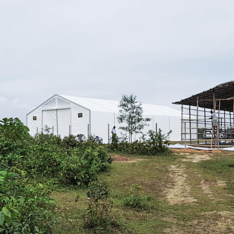 IFRC/ICRC/WFP/IOM Standart Yangına Dayanıklı UV Dayanımlı 10x24m Çadır Mobil Depolama Üniteleri(MSU)