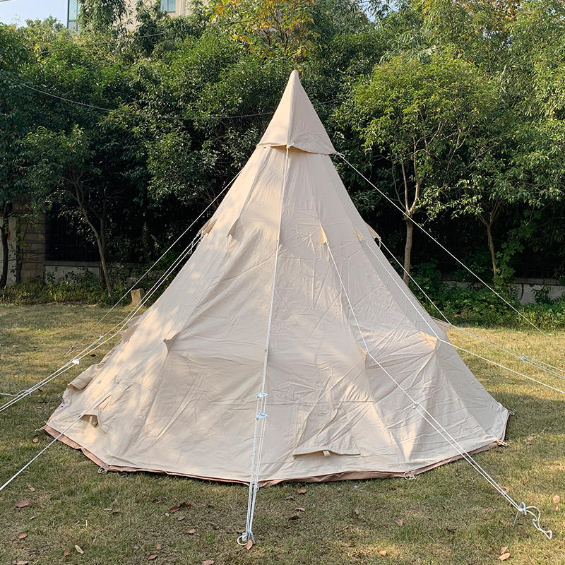4 Metre Tek Kutuplu Tipi Aile Kamp Kanvas Çadırı