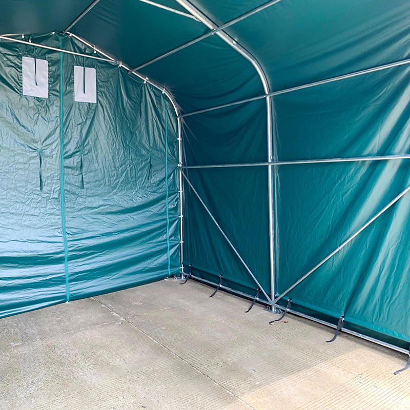 4x4m-2.6m Mera Gölge Barınağı Ağır Hizmet Tipi Açık Depolama Barakası Corral Barınak