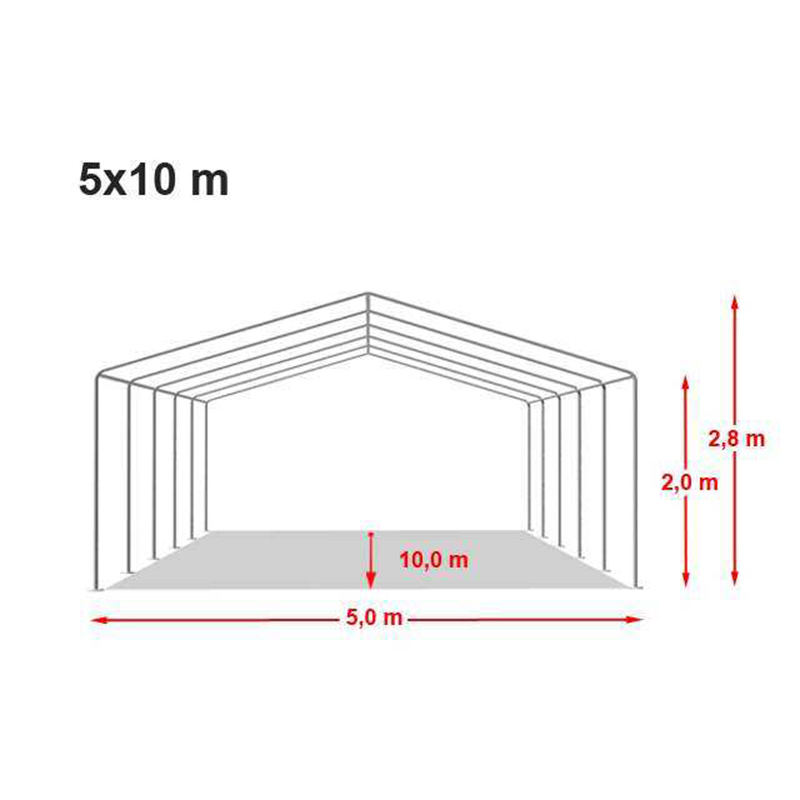 Ekonomik 5x10m PVC Beyaz Parti Çerçevesi