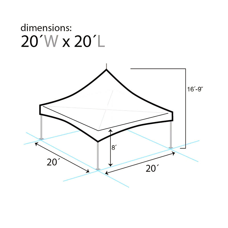 (6x6m) Alüminyum Pinnacle 20