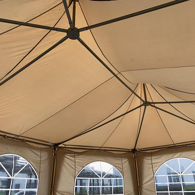 5x6.8m Geleneksel Sekizgen Pagoda Suya Dayanıklı PVC Parti Pavyonu Gazebo Çadırı