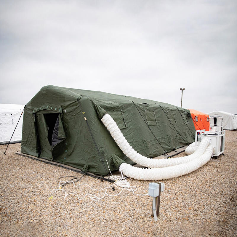 5.6x9.95m Çok Amaçlı Orta Hızlı Dağıtım Barınağı Düşük Basınçlı Şişme Çadır