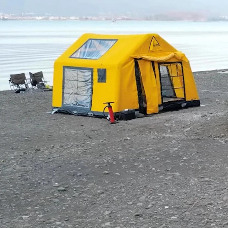 8-10 Kişilik Dört Mevsim Glamour Yanmaz ve Anti-Bakteriyel Şişme Kamp Çadırı