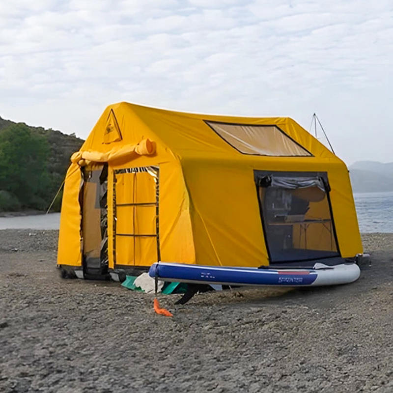 8-10 Kişilik Dört Mevsim Glamour Yanmaz ve Anti-Bakteriyel Şişme Kamp Çadırı