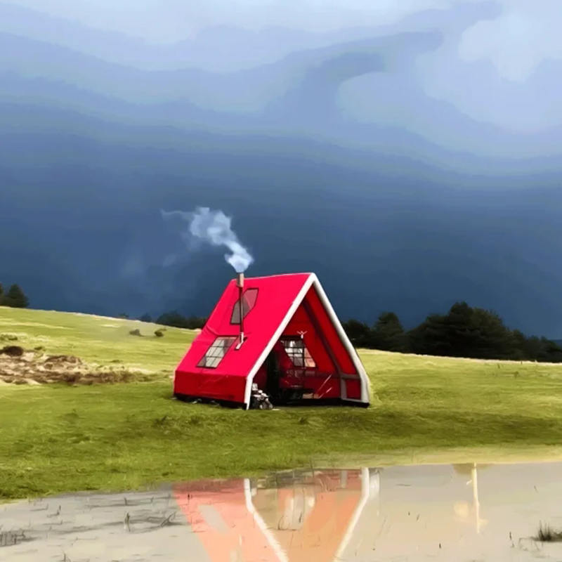 Kamp için 8-10 Kişi Dört Mevsim Su Geçirmez Şişme Hava Çadırı