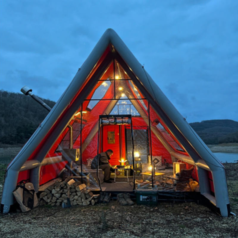 Kamp için 8-10 Kişi Dört Mevsim Su Geçirmez Şişme Hava Çadırı