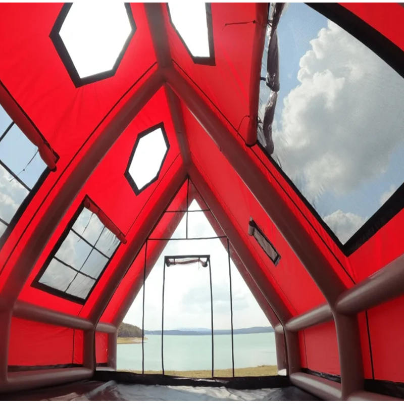 Kamp için 8-10 Kişi Dört Mevsim Su Geçirmez Şişme Hava Çadırı